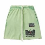 Flag Straight Leg Frayed Shorts