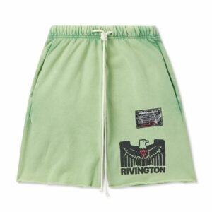 Flag Straight Leg Frayed Shorts