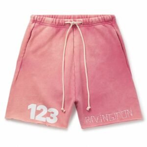 Gymbag Frayed Logo Print Shorts