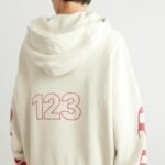 RRR123 Logo Embroidered Printed Hoodie