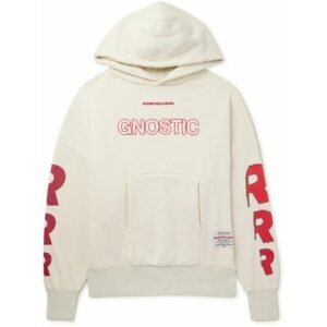 RRR123 Logo Embroidered Printed Hoodie