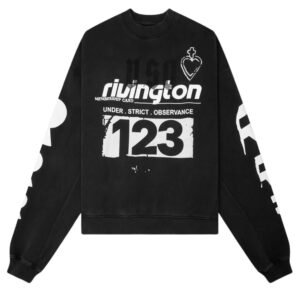 RRR123 Graphic Print logo Sleeve Sweatshirt